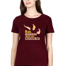 Load image into Gallery viewer, Johnny Bravo T-Shirt for Women-Maroon-Ektarfa.online
