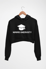 Load image into Gallery viewer, NMIMS Crop HOODIE FOR WOMEN-Black-Ektarfa.online
