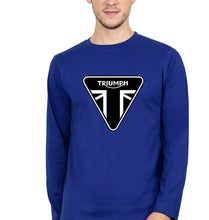 Load image into Gallery viewer, Triumph Full Sleeves T-Shirt for Men-S(38 Inches)-Royal Blue-Ektarfa.online
