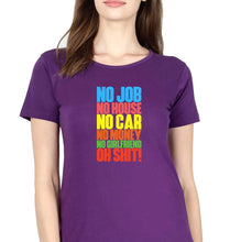 Load image into Gallery viewer, Oh Shit Funny T-Shirt for Women-Purple-Ektarfa.online
