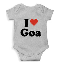 Load image into Gallery viewer, I Love Goa Kids Romper For Baby Boy/Girl-0-5 Months(18 Inches)-Grey-Ektarfa.online
