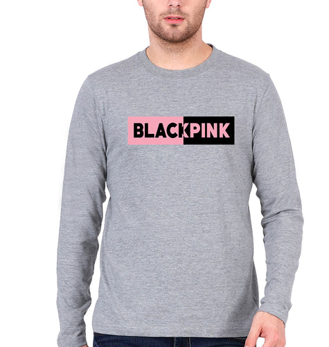 BLACKPINK Full Sleeves T-Shirt for Men-Grey Melange-Ektarfa.online