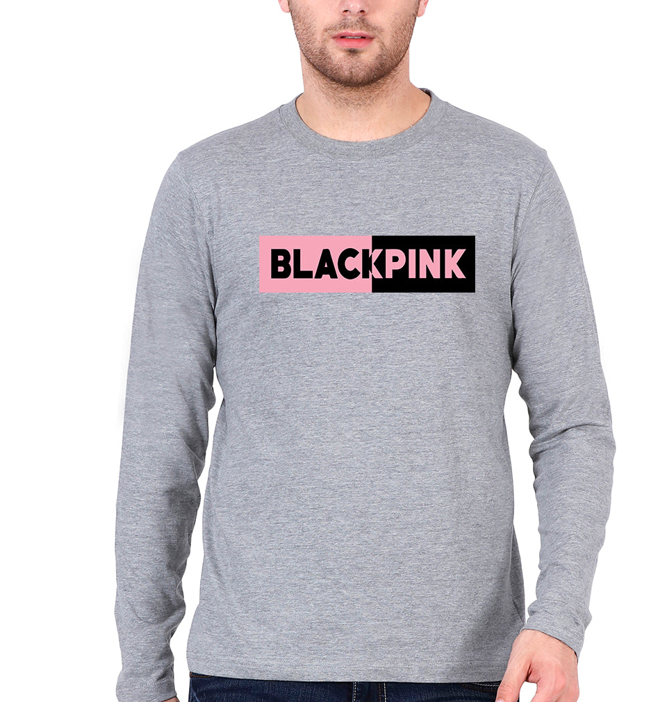 BLACKPINK Full Sleeves T-Shirt for Men-Grey Melange-Ektarfa.online