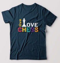 Load image into Gallery viewer, Chess Love T-Shirt for Men-Petrol Blue-Ektarfa.online
