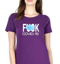 Load image into Gallery viewer, Covid 19 T-Shirt for Women-Purple-Ektarfa.online
