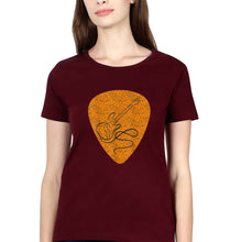 Load image into Gallery viewer, Guitar T-Shirt for Women-Maroon-Ektarfa.online
