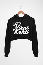Load image into Gallery viewer, Virat Kohli Crop HOODIE FOR WOMEN-Black-Ektarfa.online

