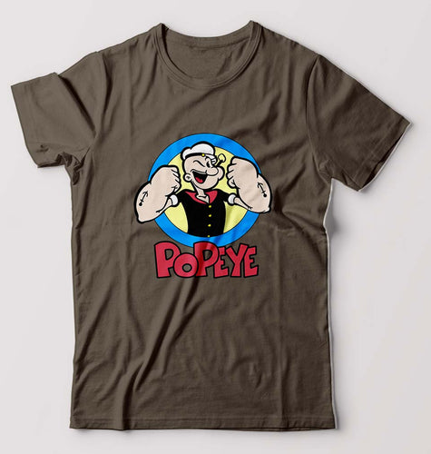 Popeye T-Shirt for Men-Olive Green-Ektarfa.online
