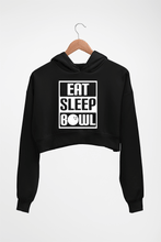 Load image into Gallery viewer, Bowling Crop HOODIE FOR WOMEN-Black-Ektarfa.online
