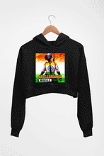 Load image into Gallery viewer, Battlegrounds Mobile India (BGMI) Crop HOODIE FOR WOMEN-Black-Ektarfa.online
