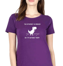 Load image into Gallery viewer, Internet Funny T-Shirt for Women-Purple-Ektarfa.online
