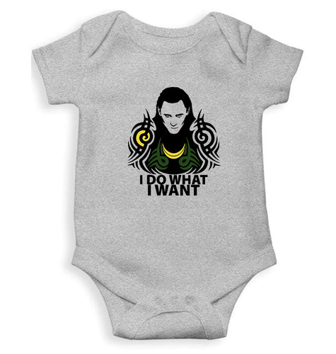 Loki Kids Romper For Baby Boy/Girl-0-5 Months(18 Inches)-Grey-Ektarfa.online