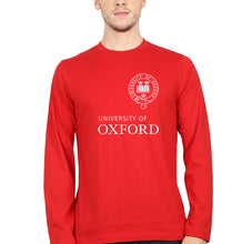 Load image into Gallery viewer, University of Oxford Full Sleeves T-Shirt for Men-Red-Ektarfa.online
