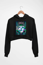 Load image into Gallery viewer, Trippy Stoner Psychedelic Crop HOODIE FOR WOMEN-Black-Ektarfa.online
