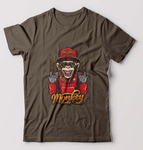Load image into Gallery viewer, Hip Hop Monkey T-Shirt for Men-Olive Green-Ektarfa.online
