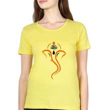Load image into Gallery viewer, Ganpati JI(Ganesh) T-Shirt for Women-Yellow-Ektarfa.online
