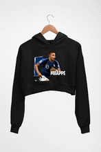 Load image into Gallery viewer, Kylian Mbappé Crop HOODIE FOR WOMEN-Black-Ektarfa.online
