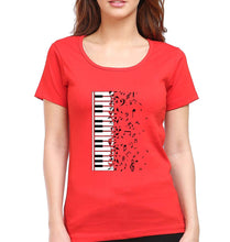 Load image into Gallery viewer, Piano T-Shirt for Women-Red-Ektarfa.online
