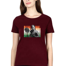 Load image into Gallery viewer, Saina Nehwal T-Shirt for Women-Maroon-Ektarfa.online
