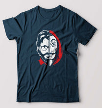 Load image into Gallery viewer, Money Heist The Professor T-Shirt for Men-Petrol Blue-Ektarfa.online

