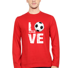 Load image into Gallery viewer, Love Football Full Sleeves T-Shirt for Men-Red-Ektarfa.online
