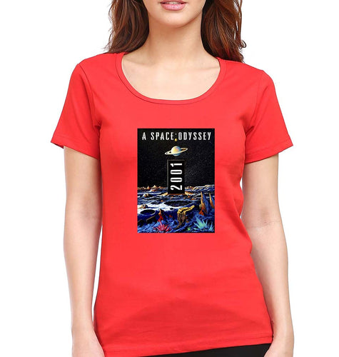 2001 A Space Odyssey T-Shirt for Women-Red-Ektarfa.online