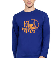 Load image into Gallery viewer, Baseball Full Sleeves T-Shirt for Men-Royal blue-Ektarfa.online
