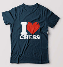 Load image into Gallery viewer, I Love Chess T-Shirt for Men-Petrol Blue-Ektarfa.online
