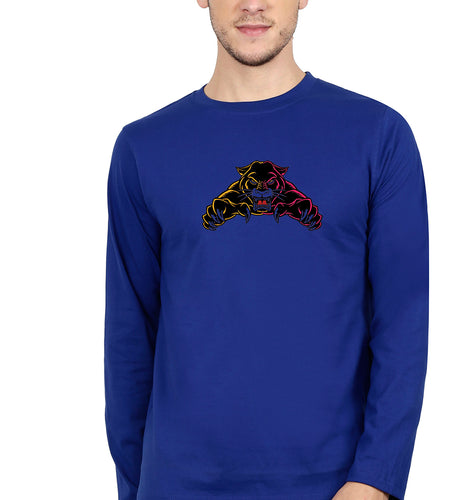 Black Panther Full Sleeves T-Shirt for Men-Royal blue-Ektarfa.online