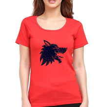 Load image into Gallery viewer, Wolf T-Shirt for Women-Red-Ektarfa.online

