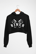 Load image into Gallery viewer, Biker Crop HOODIE FOR WOMEN-Black-Ektarfa.online
