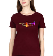 Load image into Gallery viewer, Trumpet T-Shirt for Women-Maroon-Ektarfa.online
