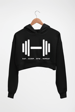 Load image into Gallery viewer, Gym Crop HOODIE FOR WOMEN-Black-Ektarfa.online
