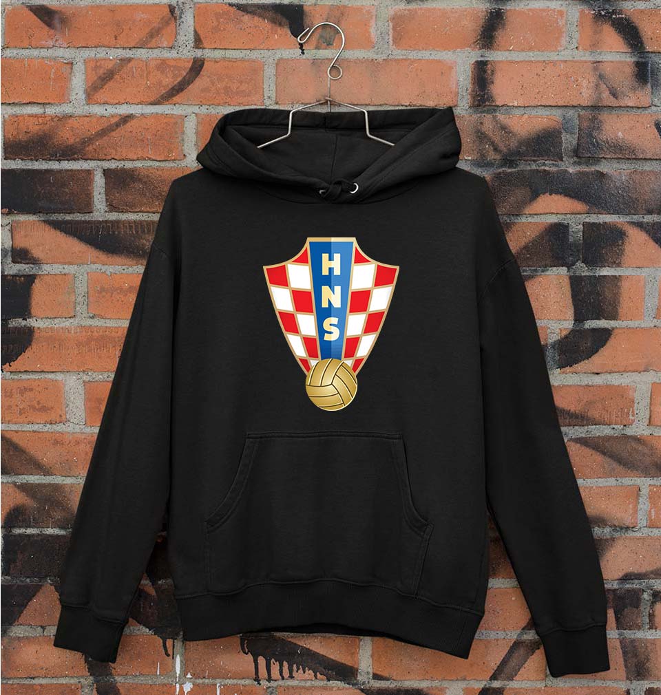 Croatia Football Unisex Hoodie for Men/Women-Black-Ektarfa.online