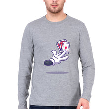 Load image into Gallery viewer, Poker Full Sleeves T-Shirt for Men-Grey Melange-Ektarfa.online
