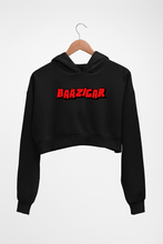 Load image into Gallery viewer, Baazigar Crop HOODIE FOR WOMEN-Black-Ektarfa.online
