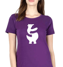 Load image into Gallery viewer, Hippo Dolphin Hug T-Shirt for Women-Purple-Ektarfa.online
