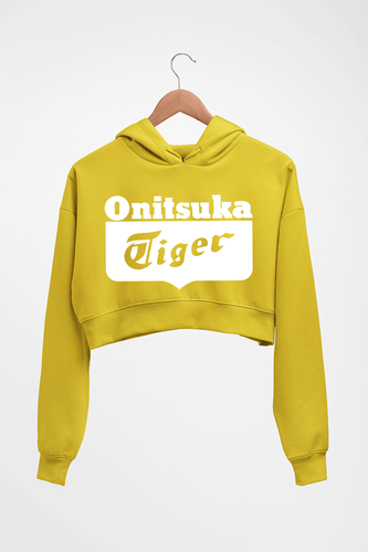 Onitsuka Tiger Crop HOODIE FOR WOMEN-Mustard Yellow-Ektarfa.online