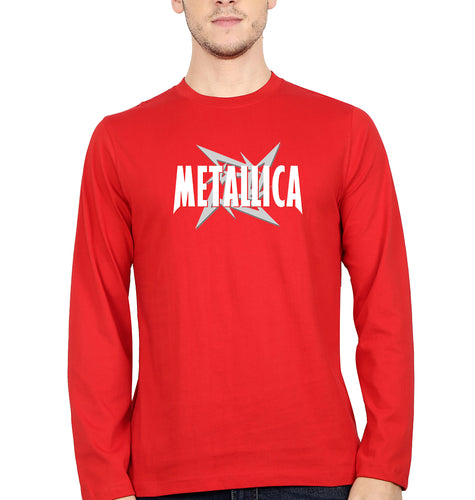 Metallica Full Sleeves T-Shirt for Men-Red-Ektarfa.online