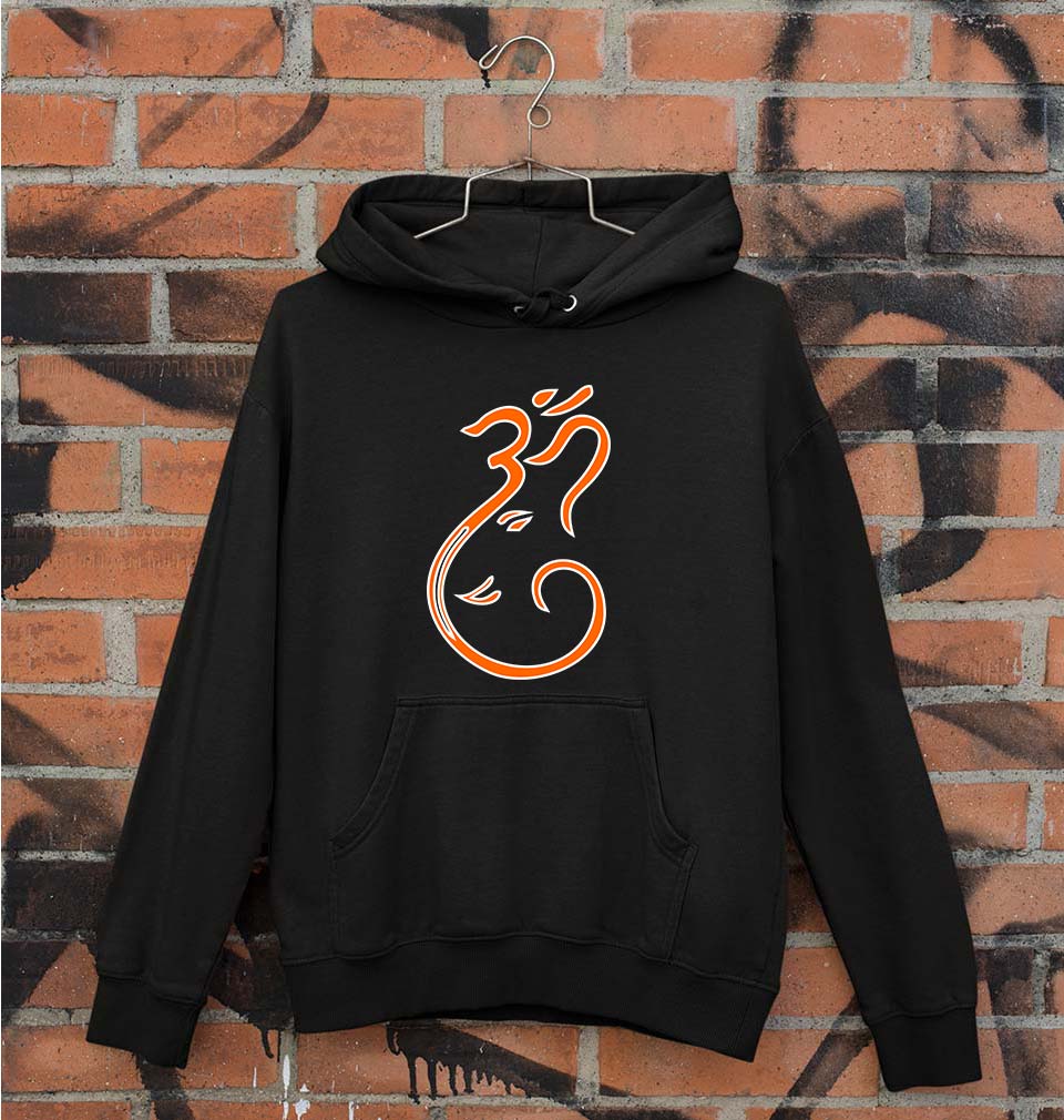 Ganpati JI(Ganesh) Unisex Hoodie for Men/Women-Black-Ektarfa.online