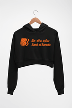 Load image into Gallery viewer, Bank of Baroda Crop HOODIE FOR WOMEN-Black-Ektarfa.online
