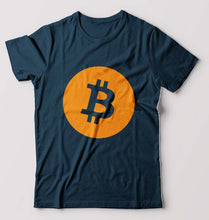 Load image into Gallery viewer, Cryptocurrency Bitcoin T-Shirt for Men-Petrol Blue-Ektarfa.online
