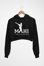 Load image into Gallery viewer, MS Dhoni (MSD) Crop HOODIE FOR WOMEN-Black-Ektarfa.online
