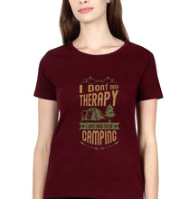 Load image into Gallery viewer, Camping T-Shirt for Women-Maroon-Ektarfa.online
