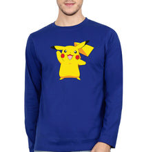 Load image into Gallery viewer, Pikachu Full Sleeves T-Shirt for Men-Royal Blue-Ektarfa.online
