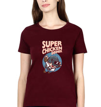 Load image into Gallery viewer, PUBG Super Chicken Dinner T-Shirt for Women-Maroon-Ektarfa.online
