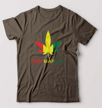 Load image into Gallery viewer, Bob Marley Weed T-Shirt for Men-Olive green-Ektarfa.online
