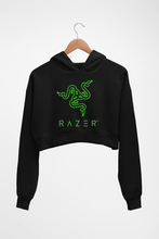 Load image into Gallery viewer, Razer Crop HOODIE FOR WOMEN-Black-Ektarfa.online
