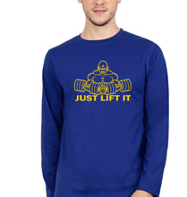 Load image into Gallery viewer, Gym Lift Full Sleeves T-Shirt for Men-Royal Blue-Ektarfa.online
