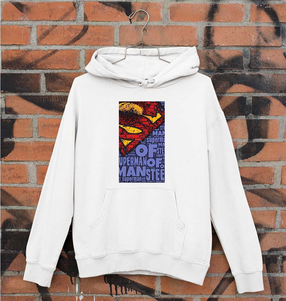 Superman Superhero Unisex Hoodie for Men/Women-White-Ektarfa.online